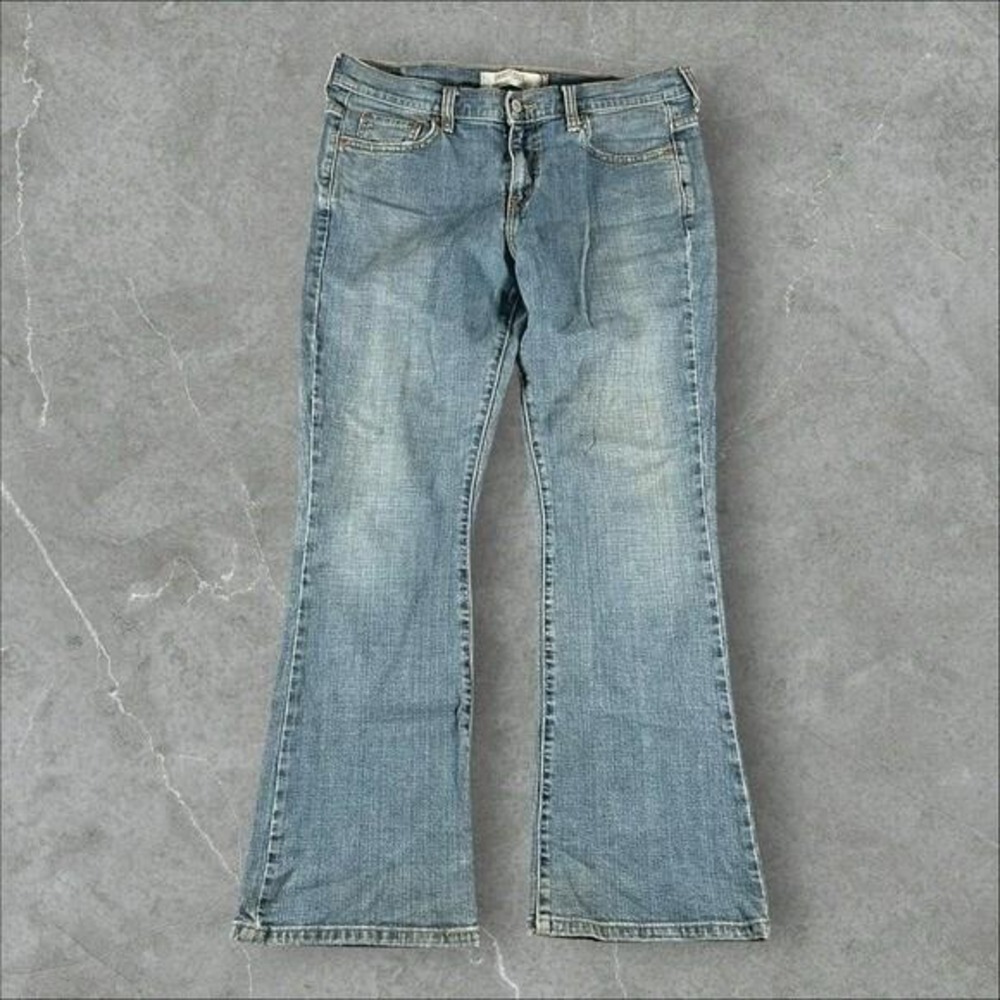 Levi's 515 Jeans Womens 12M Blue Y2K Flare Wide Leg Grunge Bell Bottoms Low Rise